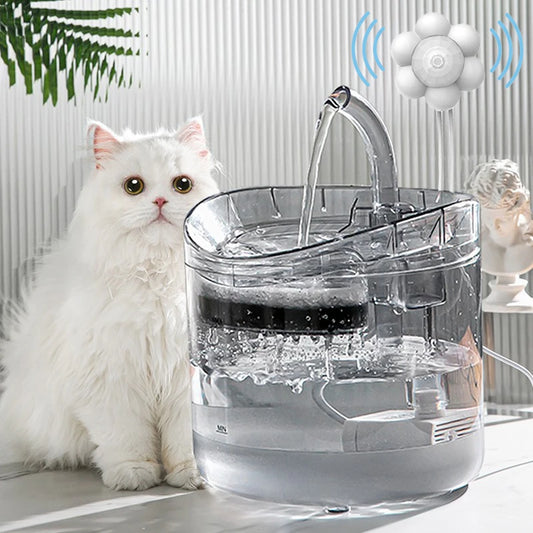USB Electric Cat Water Fountain with Recirculating Filter for Cats - Quiet & Automatic Pet Water Dispenser