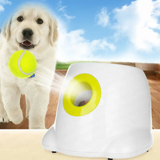 Automatic Ball Launcher for Dogs - Interactive Tennis Ball Thrower Toy for Pets